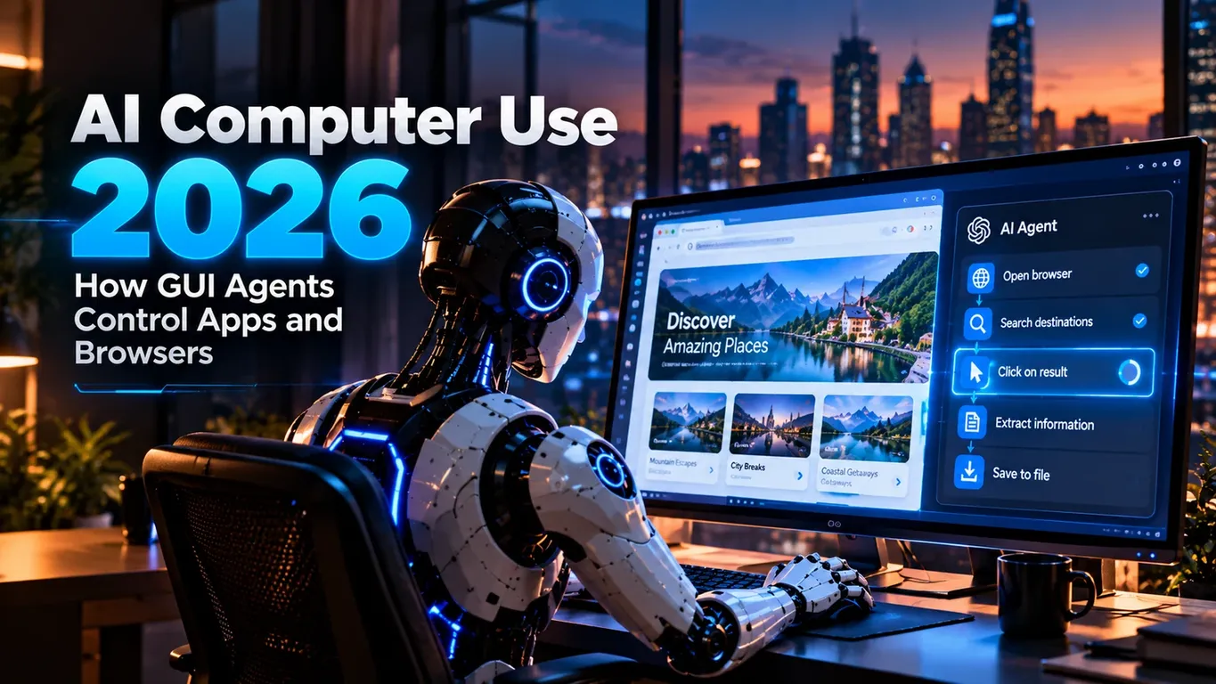 AI Computer Use 2026 GUI agents controlling apps and browsers