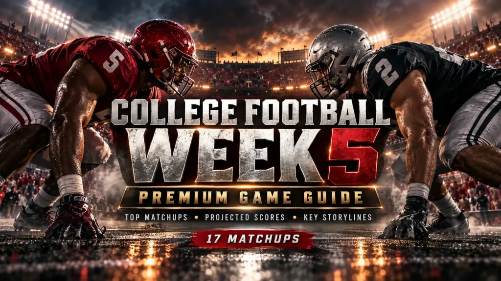 College Football Week 5: Six Biggest Games, Key Matchups & Projected Scores
