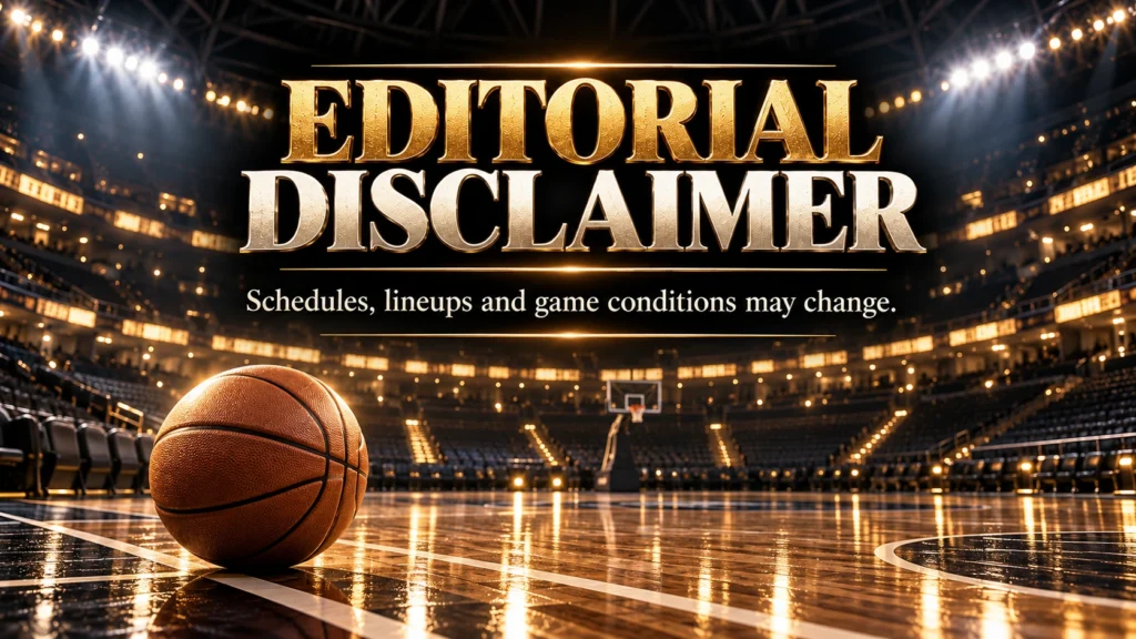 NBA Opening Week 2026 disclaimer