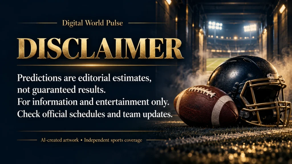 NFL Week 4 2026 Disclaimer