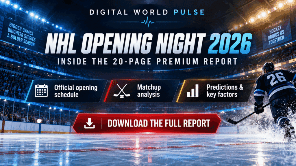 NHL Opening Night 2026 premium predictions report