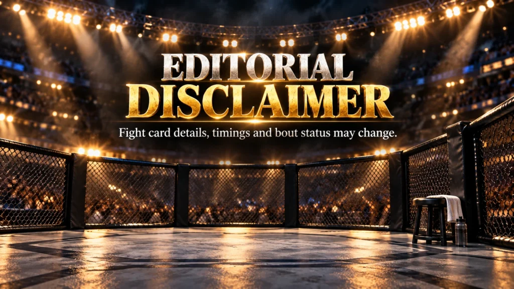 UFC 332 Silva vs Wang disclaimer