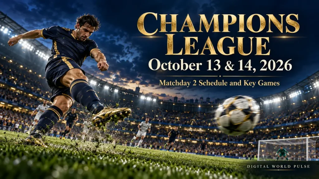 Champions League October 13 14 2026: Matchday 2 Fixtures, Schedule and Key Games