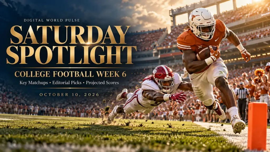 College Football Week 6 2026 game analysis with editorial picks projected scores and key