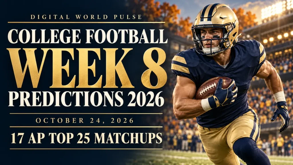 College Football Week 8 2026 schedule and key matchups