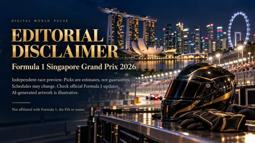 Formula 1 Singapore Grand Prix 2026 editorial disclaimer