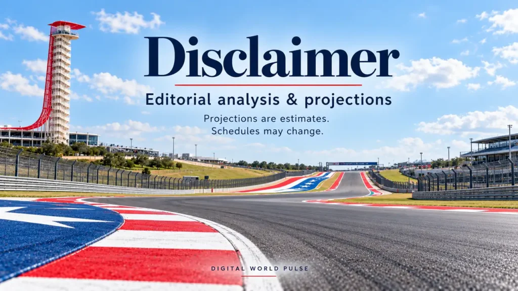 F1 United States Grand Prix 2026 disclaimer