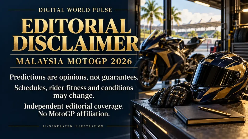 Malaysia MotoGP 2026 editorial analysis and race guide disclaimer