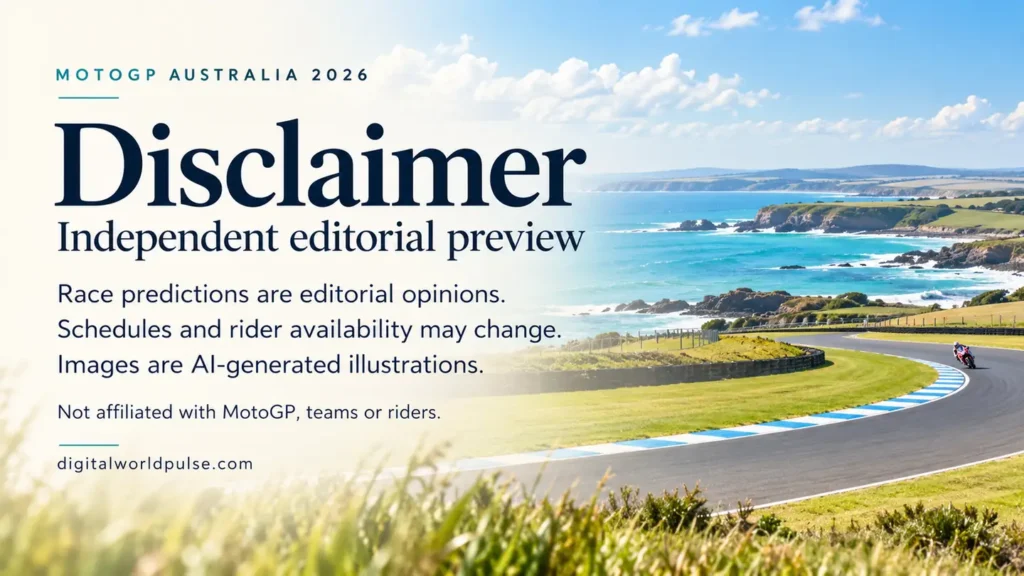MotoGP Australian Grand Prix 2026 disclaimer