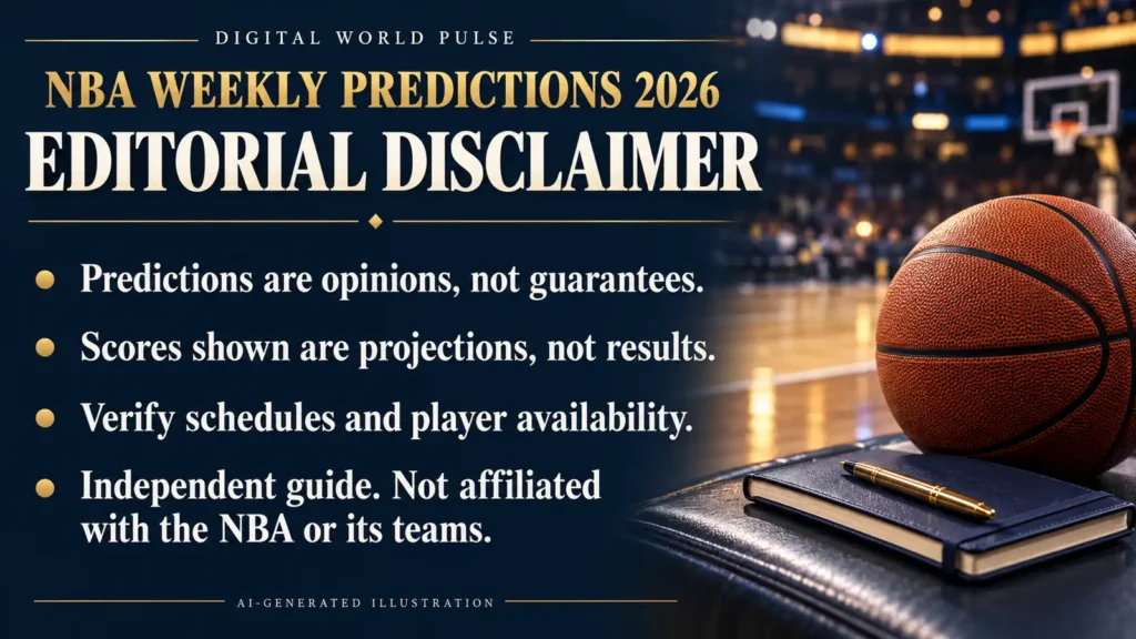 NBA October 28 November 1 2026 editorial picks and projected scores disclaimer