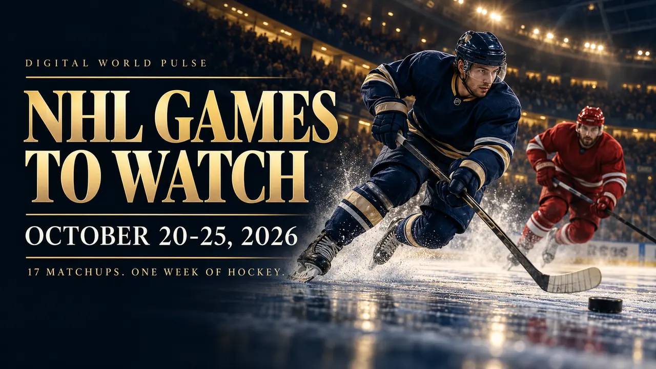 NHL Games to Watch October 20 25 2026