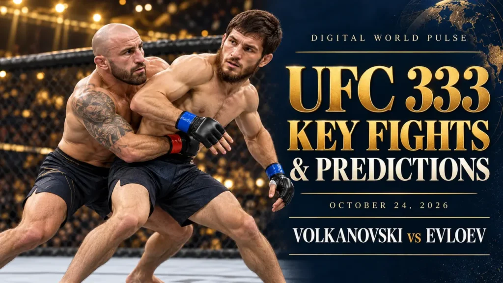 UFC 333 Volkanovski vs Evloev October 24 2026