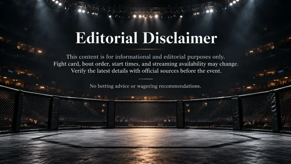 UFC Fight Night Allen vs Duncan editorial disclaimer