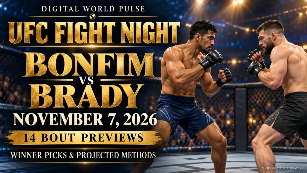 UFC Fight Night Bonfim vs Brady November 7 2026: 14 Picks & Methods