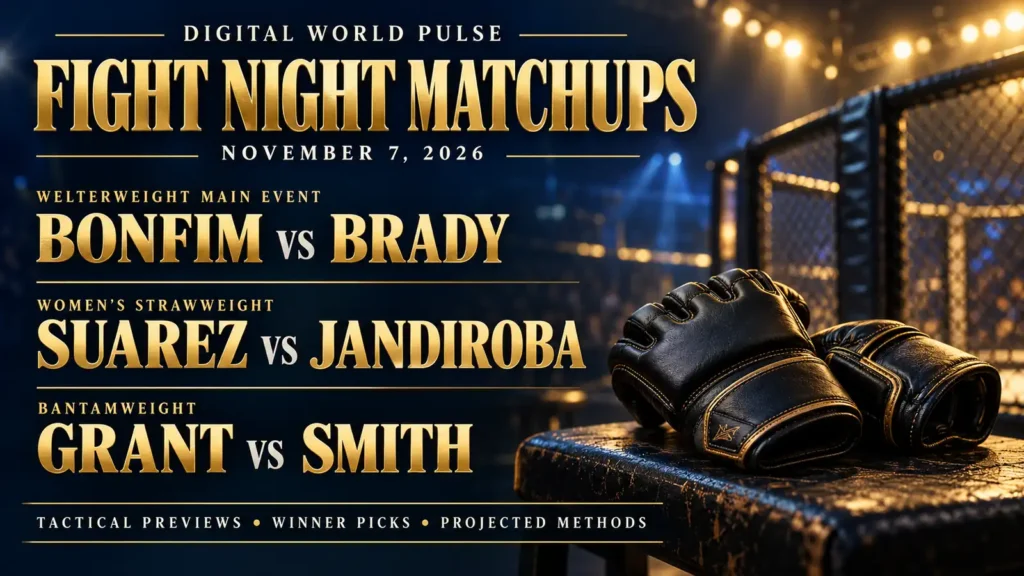 UFC Fight Night Bonfim vs Brady November 7 2026 fight analysis and winner picks